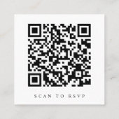 AMBER Herfst Pumpkin Autumn QR Code RSVP Square Ka Vierkante Visitekaartje (Achterkant)