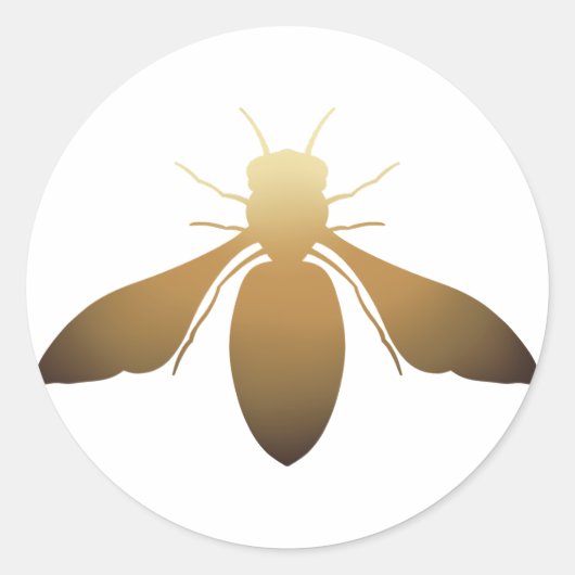 Amber Honeybee Gradient Sticker (Voorkant)