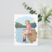 Amber in het Briefkaart Dock BlackFox (Staand voorkant)