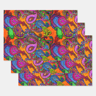 Amber Melange Paisley Guitar Set Wrapping Paper Sh