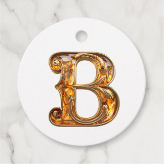 Amber Monogram B Ornament – ontwerp Bedankjes Labels