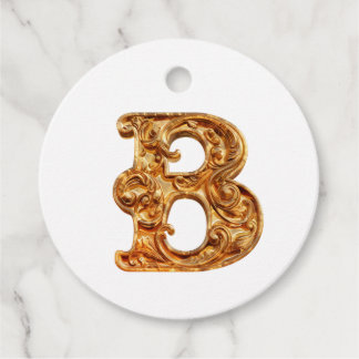 Amber Monogram B Ornament – ontwerp Bedankjes Labels