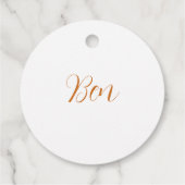 Amber Monogram B Ornament – ontwerp Bedankjes Labels (Achterkant)