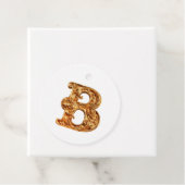 Amber Monogram B Ornament – ontwerp Bedankjes Labels (In situ)