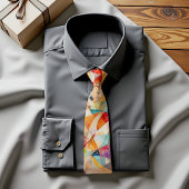 Amber Mosaic Abstract Art Stropdas