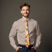 Amber Mosaic Abstract Art Stropdas