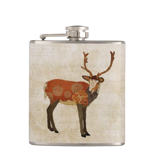 Amber Mums Buck Flask Heupfles (Voorkant)