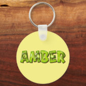 Amber Name Kiwi Design Porte-clés (Recto)