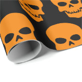 Amber op zwarte schedels cadeaupapier (Rol Hoek)