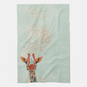 Amber Peeking Giraffe Towel Theedoek