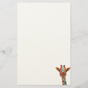 Amber Peking Giraffe Stationery Briefpapier