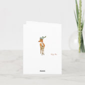 Amber Stag  Monogram Notecard Notitiekaartje (Achterkant)