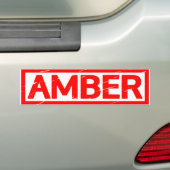 Amber Stamp Bumpersticker (Op auto)