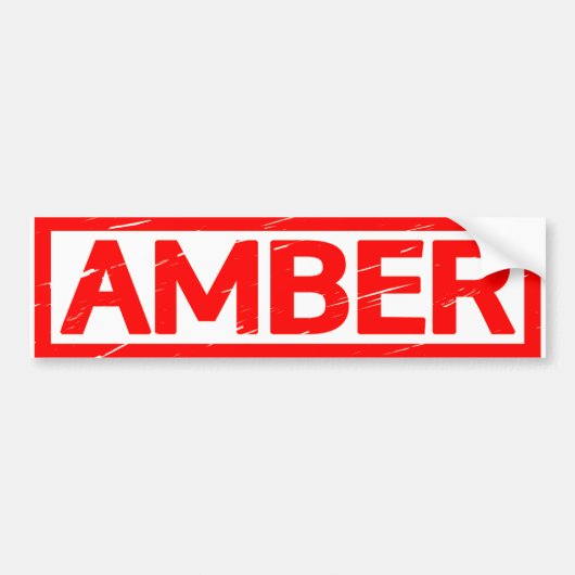 Amber Stamp Bumpersticker (Voorkant)