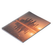 Amber Sunrise Futuristic Skyline Carnet (Côté gauche)
