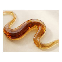 Amber Vloeibaar Glas Abstracte Wandkunst