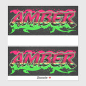 Amber Vorname Name Graffiti Aufkleber Sticker (Vel)
