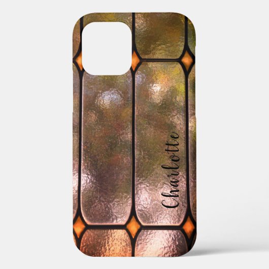 Amber Window Personnalisé iPhone 12 Coque (Verso)