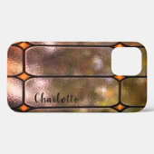 Amber Window Personnalisé iPhone 12 Coque (Verso (horizontal))