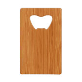 Amber Wood Graan Kredietkaart Flessenopener (Achterkant)