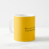 Amber Yellow Plain Elegant Professional Koffiemok (Voorkant links)