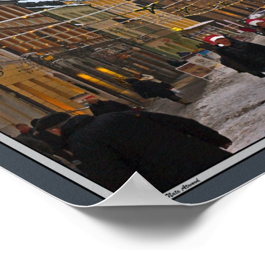 Amberg Kerstmis - Rathausstrasse Poster (Hoek)