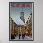Amberg Kerstmis - Rathausstrasse Poster (Voorkant)