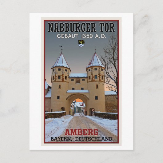 Amberg - Nabburger Tor Briefkaart (Voorkant)