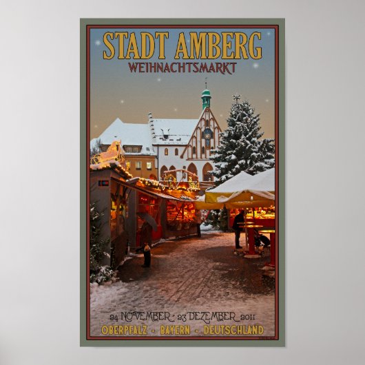 Amberg Weihnachtsmarkt Poster (Voorkant)