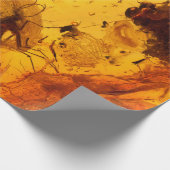 Ambergeel textuurachtergrond cadeaupapier (Hoek)