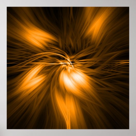 ambergeel vederlicht poster (Voorkant)