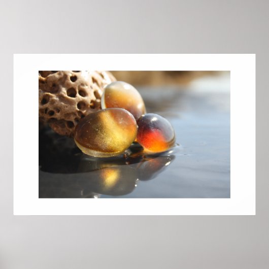 Ambergeel Zee Poster (Voorkant)