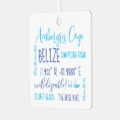 Ambergris Caye Belize Ornament van metaal (Voorkant links)