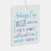 Ambergris Caye Belize Ornement métallique (Avant droite)