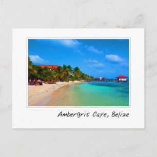 Ambergris Caye Belize reisbestemming Briefkaart