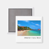 Ambergris Caye Belize reisbestemming Magneet (Voorkant / Achterkant)