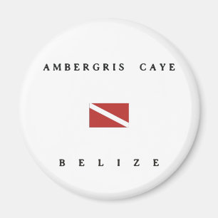 Ambergris Caye Belize Scuba Dive Flag Magneet