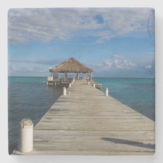 Ambergris Caye Belize Stenen Onderzetter (Voorkant)