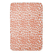 Amberkleur en witte luipaardprint badmat (Voorkant Verticaal)