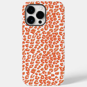 Amberkleurige en witte luipaardprint Case-Mate iPhone 14 pro max hoesje