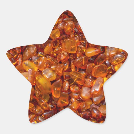 Amberpitten Ster Sticker (Voorkant)