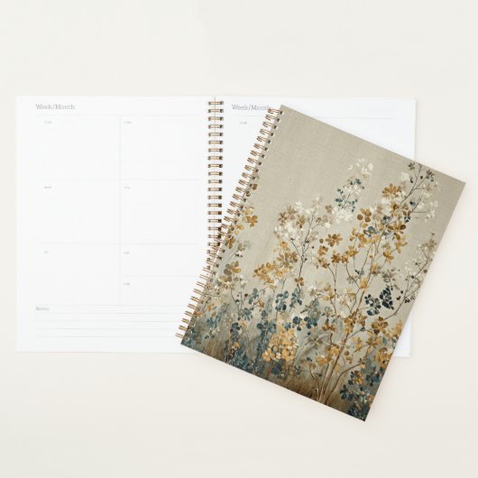 Amberweide bloemmotief planner (Display)