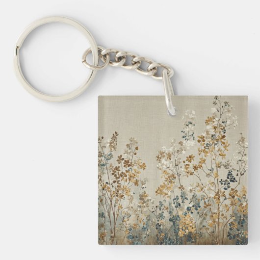 Amberweide bloemstuk sleutelhanger (voorkant)