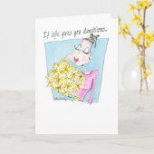 Ambiance amusante, carte d'anniversaire pour les f (Fleur jaune)