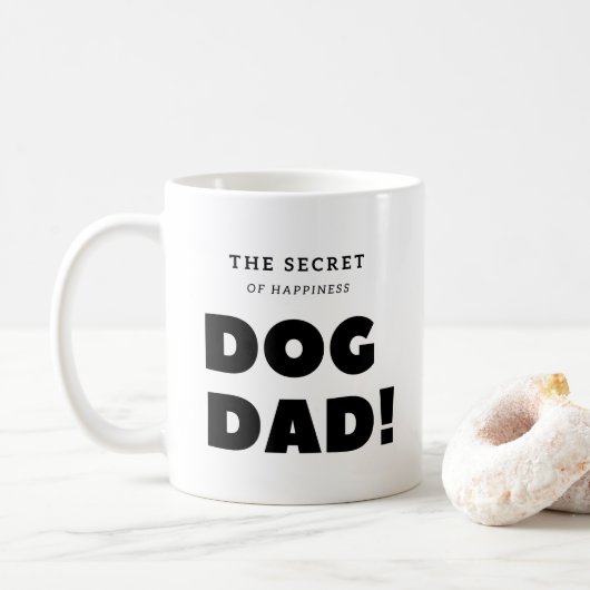 Ambiance amusante - fête des pères mug - Dog Dad m (Avec donut)