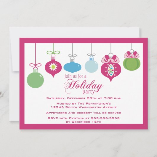 Ambiance chic branchée invitation à la fête de vac (Devant)