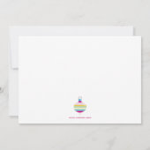 Ambiance chic branchée invitation à la fête de vac (Dos)