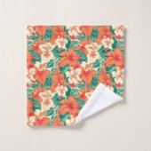Ambiance hawaïenne esthétique fleurs tropicales mo (Gant de toilette)