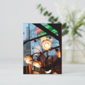 Ambiance parisienne Lampes et réflexion Carte post (Debout devant)