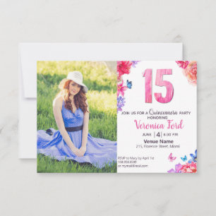 Ambiance romantique aquarelle invitation florale a